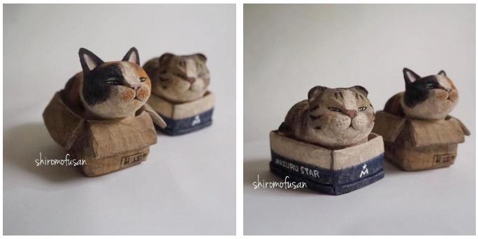 日本艺术家木雕猫,日本木雕猫艺术家