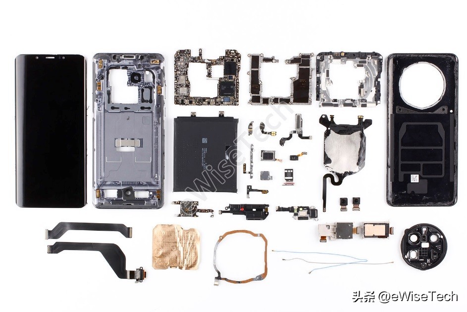拆机华为mate50pro,mate50e拆主板