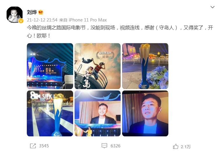 刘烨最佳男主角得奖视频,最佳男演员奖刘烨获奖感言