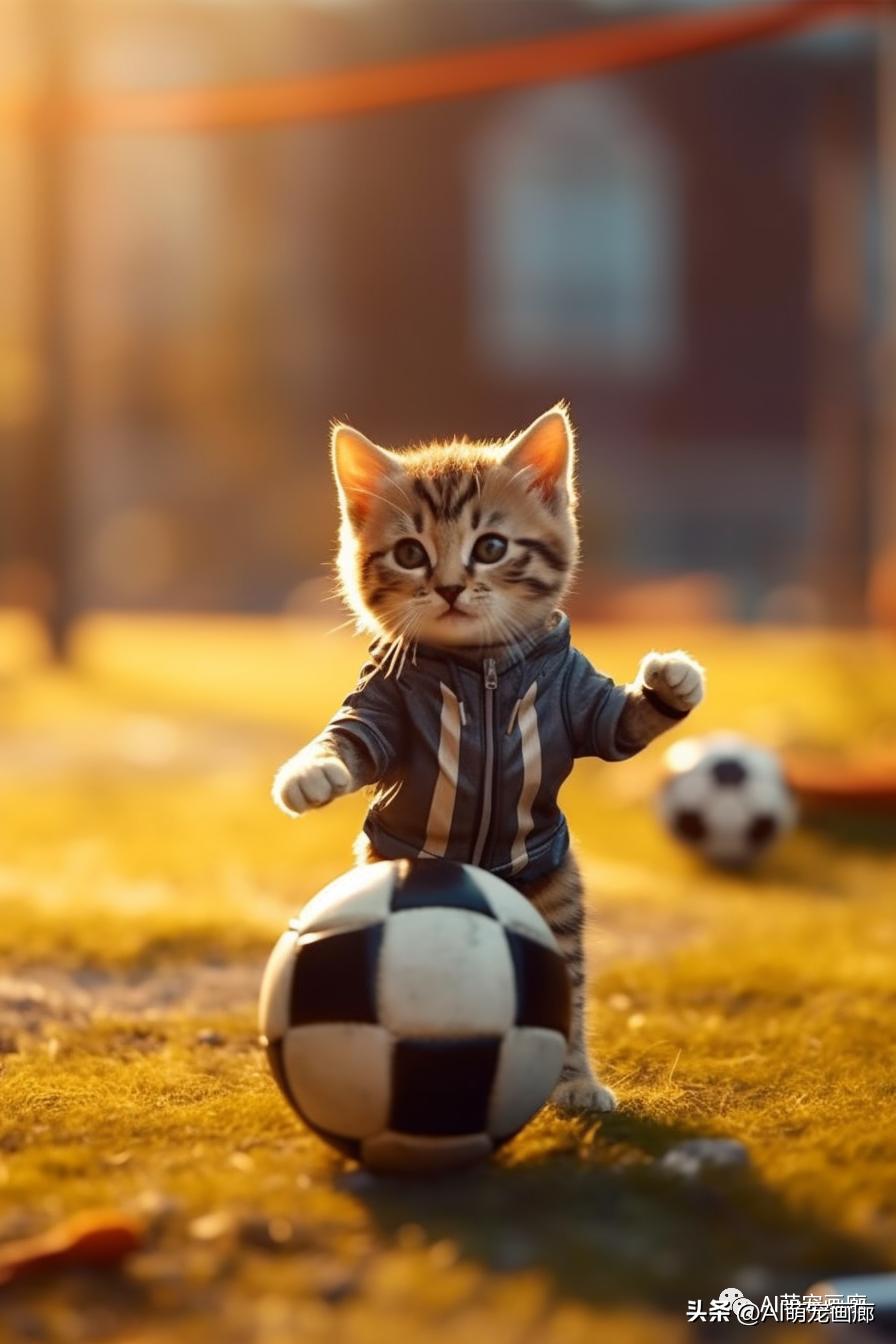 足球比赛闯进来一只猫,足球比赛出现了一只小猫