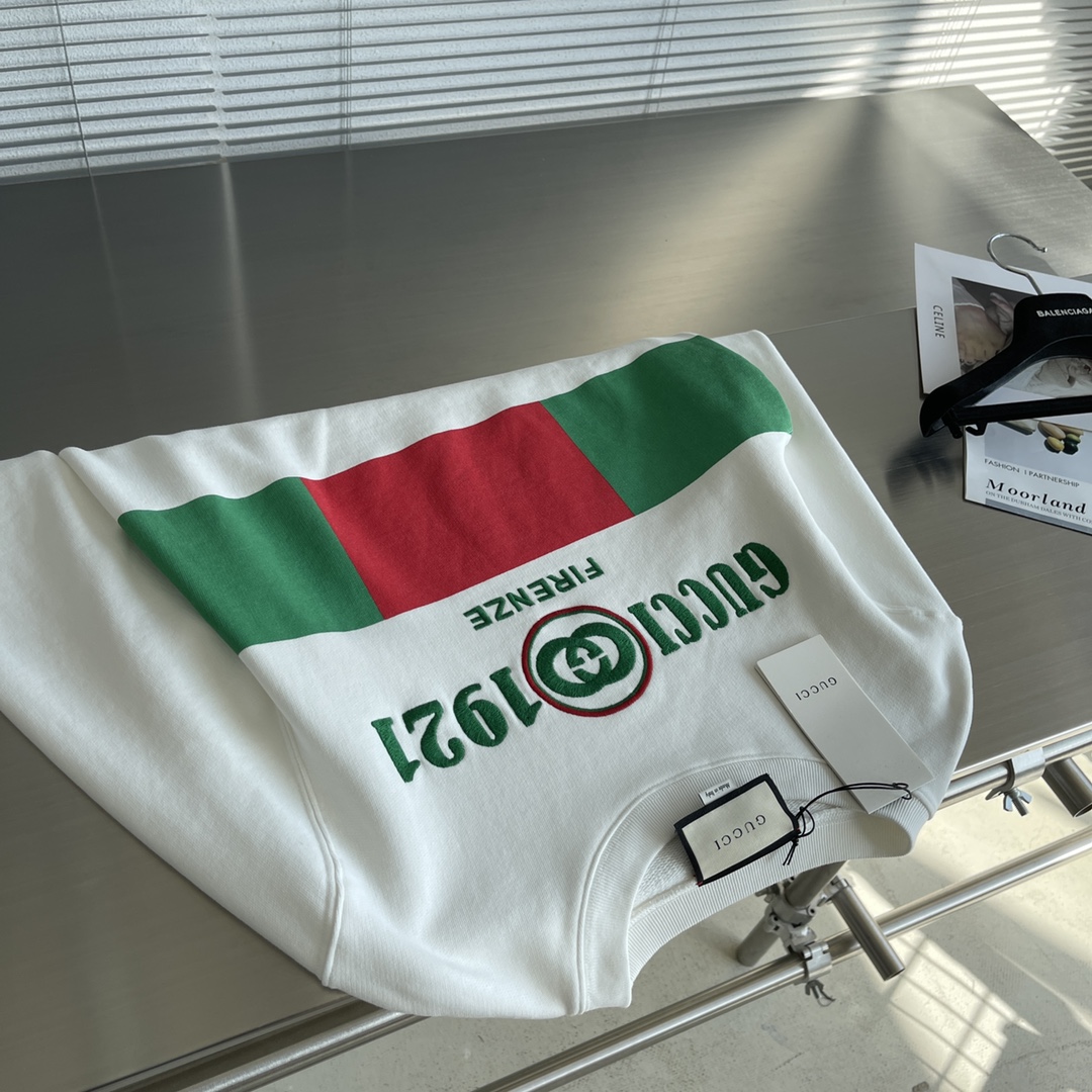 gucci互扣式双g印花连帽卫衣,gucci互扣式双g印花卫衣