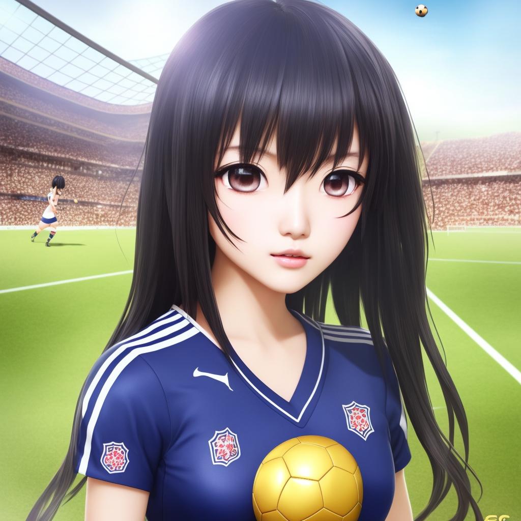 开球女球员,足球美少女