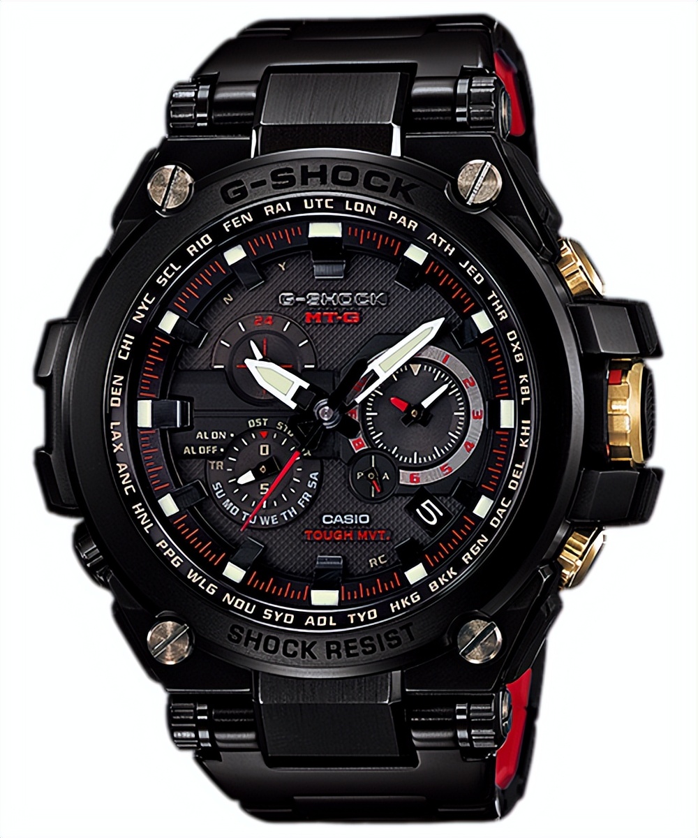 卡西欧gshock金属进化,卡西欧gshock黑金男表
