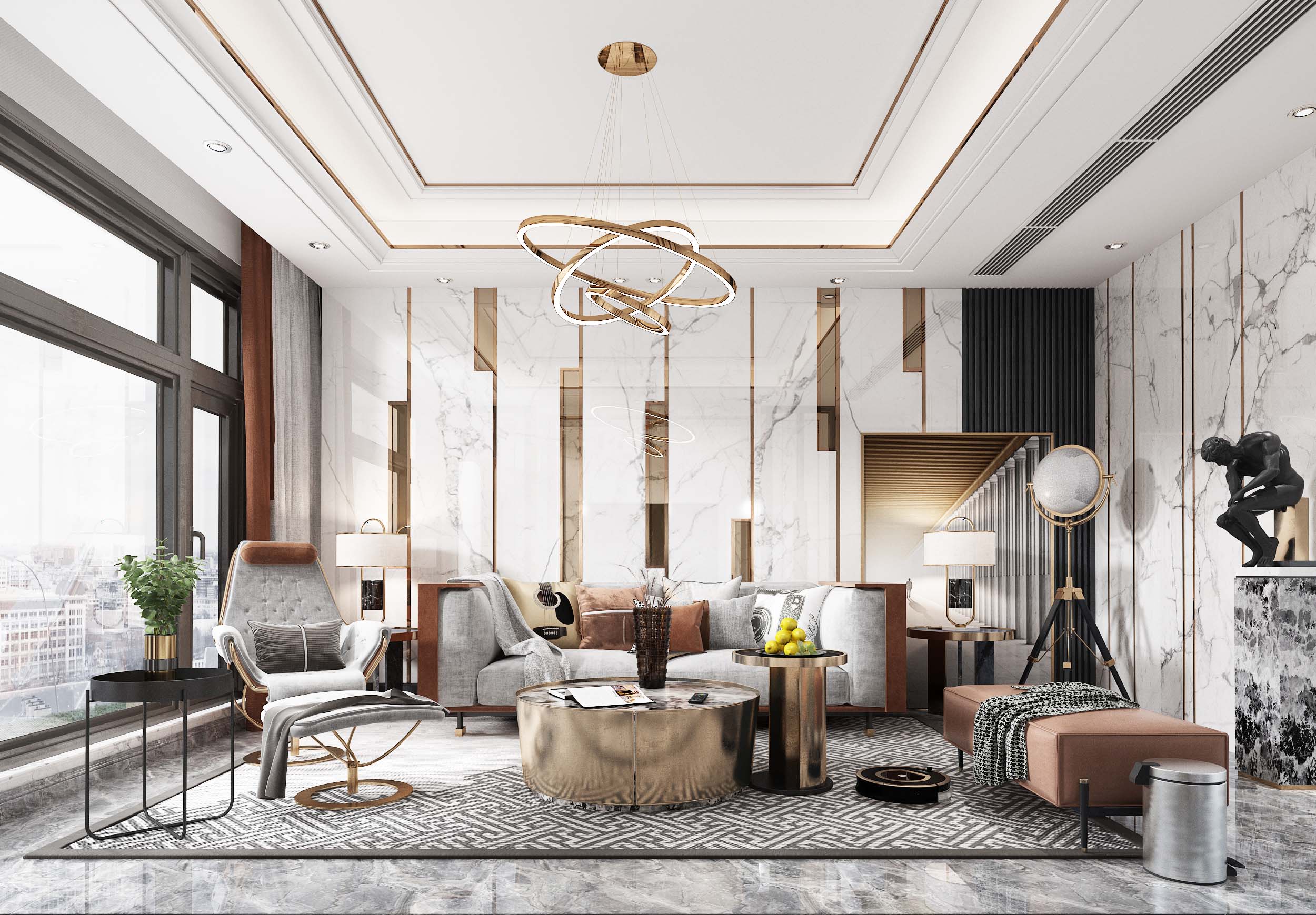 30款客厅吊顶图片,简装吊顶客厅效果图