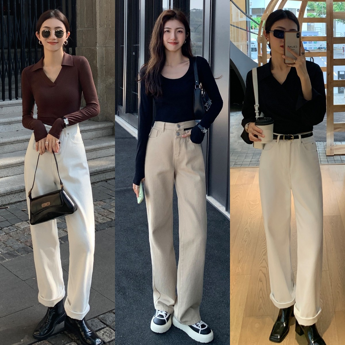 今年流行上短下长穿衣风格,短上衣阔腿裤怎么穿好看