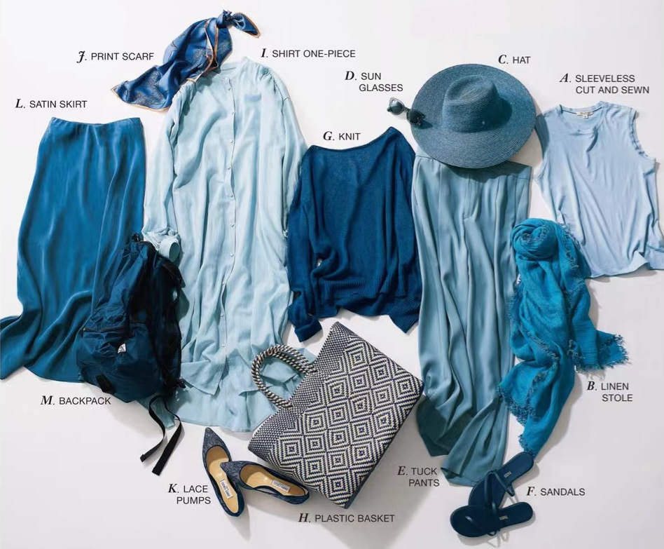 夏天穿蓝色永不过时的高级感,什么颜色适合夏天穿蓝色