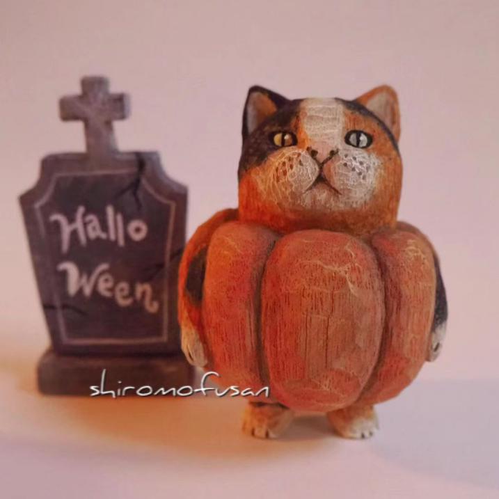 日本艺术家木雕猫,日本木雕艺术家猫