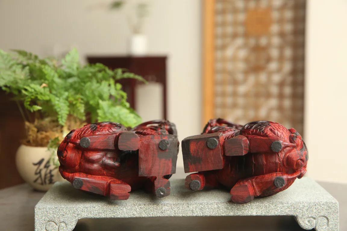 印度小叶紫檀麒麟木雕,印度小叶紫檀麒麟摆件