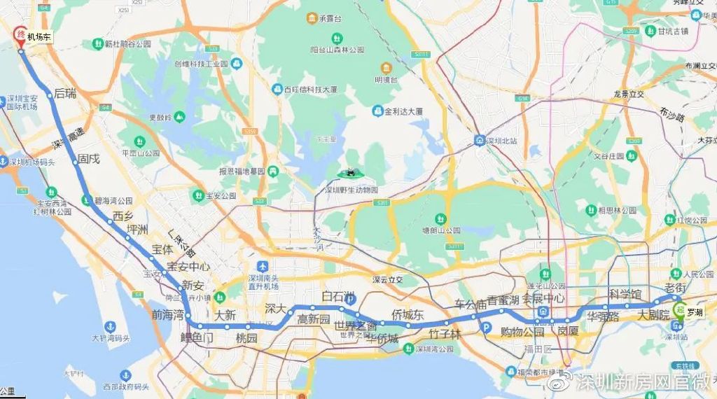 深圳地铁1号线多少个站,深圳地铁1-20号线