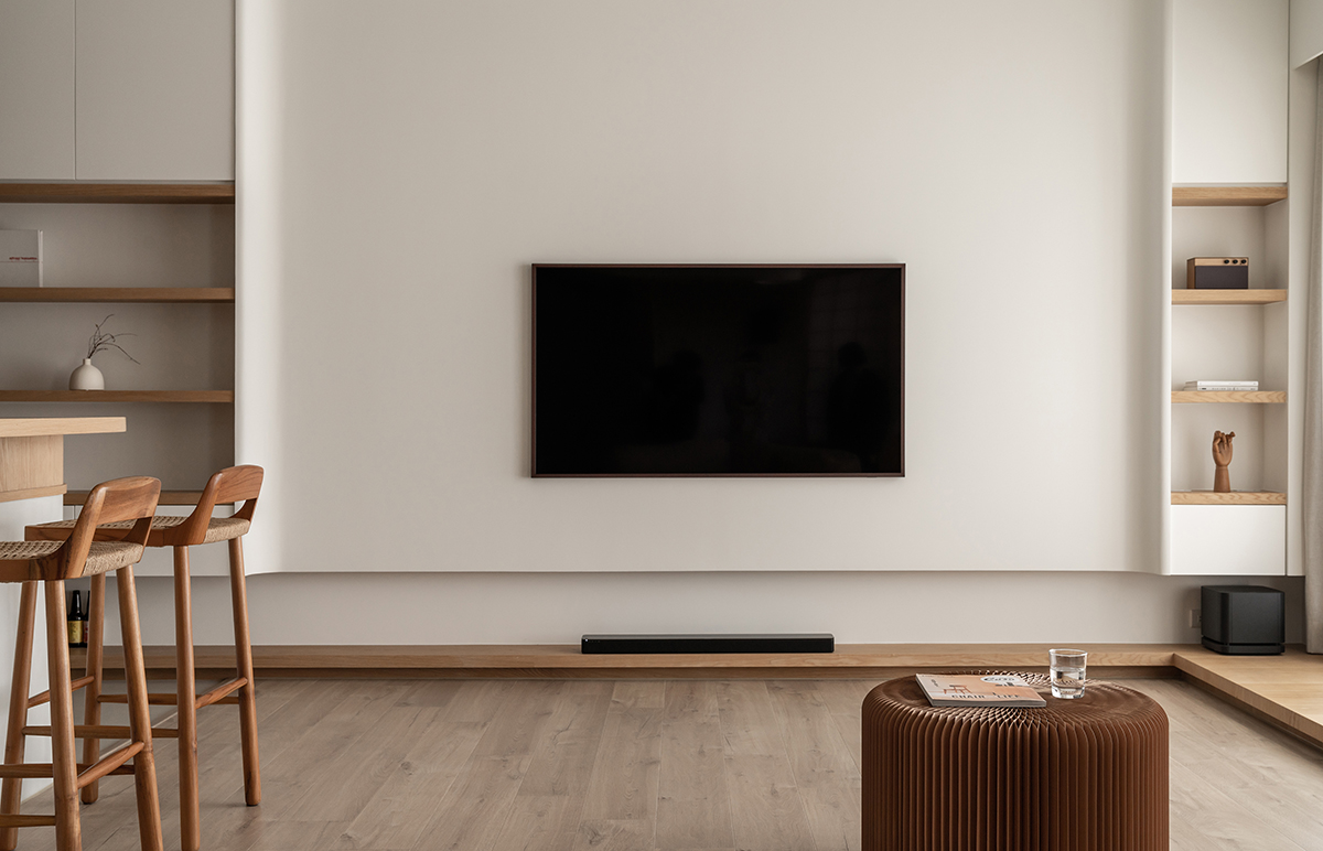 卧室日式吧台,108平方厨房客厅一体带吧台效果图