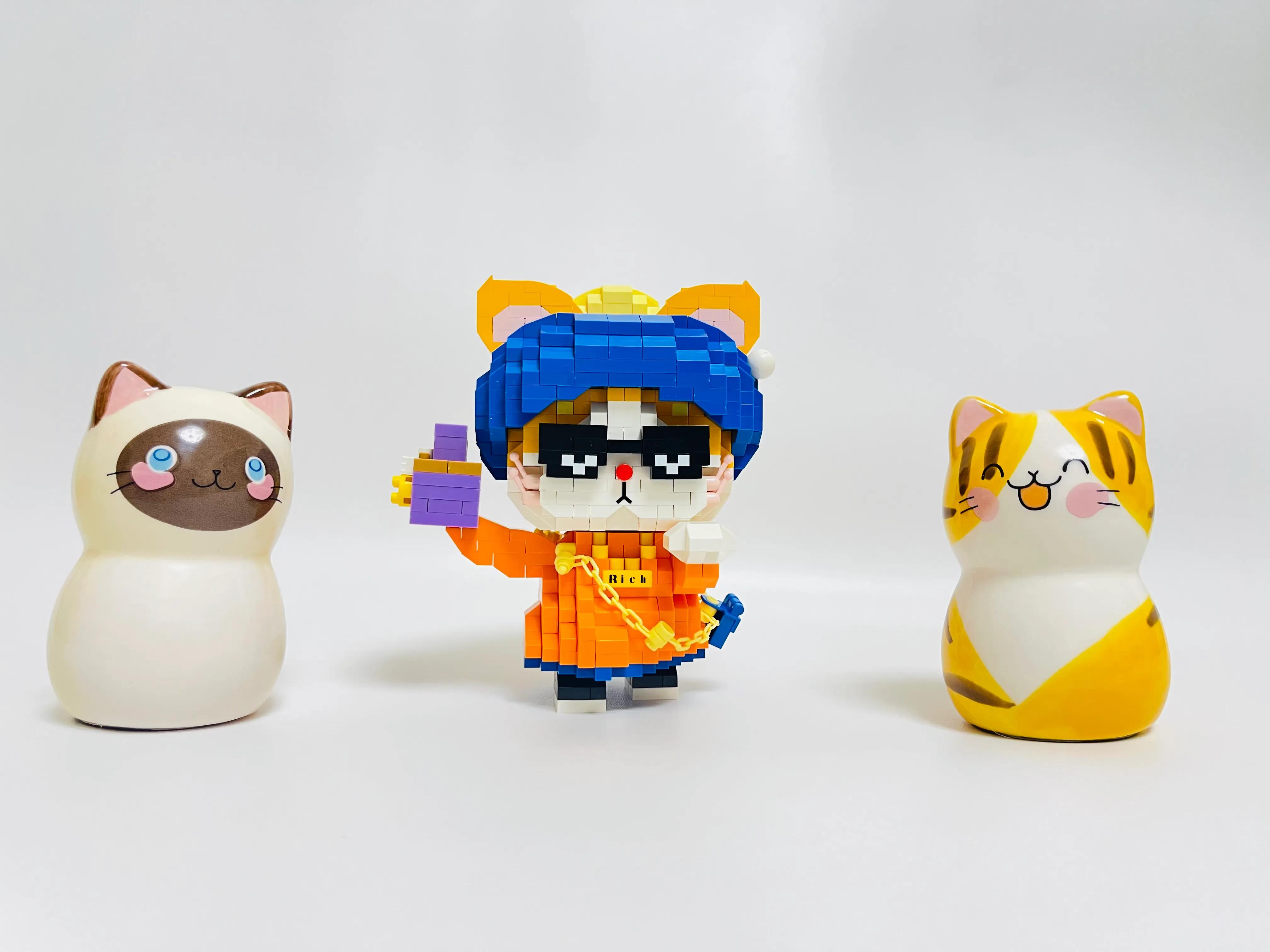 loz小颗粒积木,loz戴珍珠耳环的喵解析