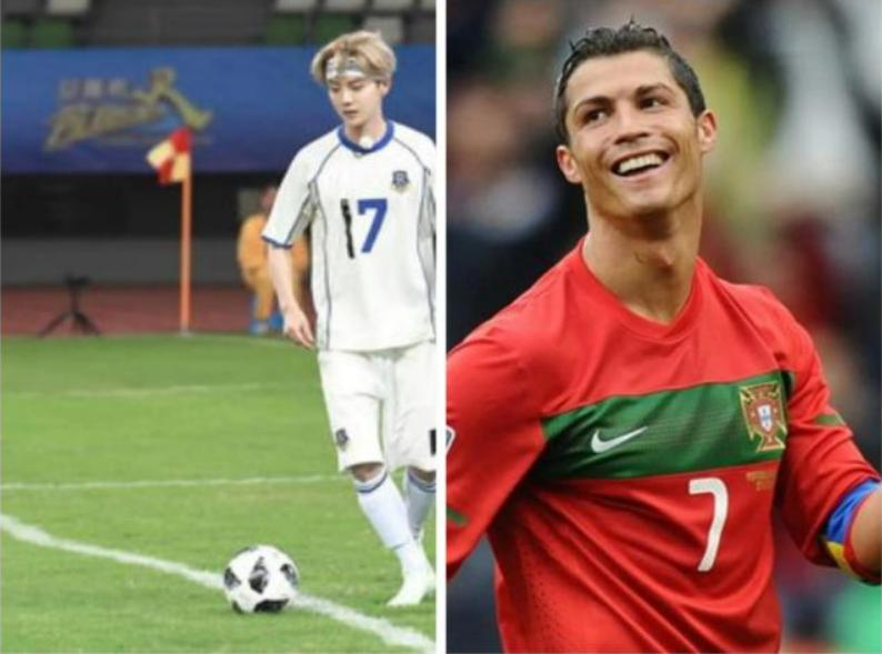 c罗鹿晗李现,原来这些明星都是c罗球迷