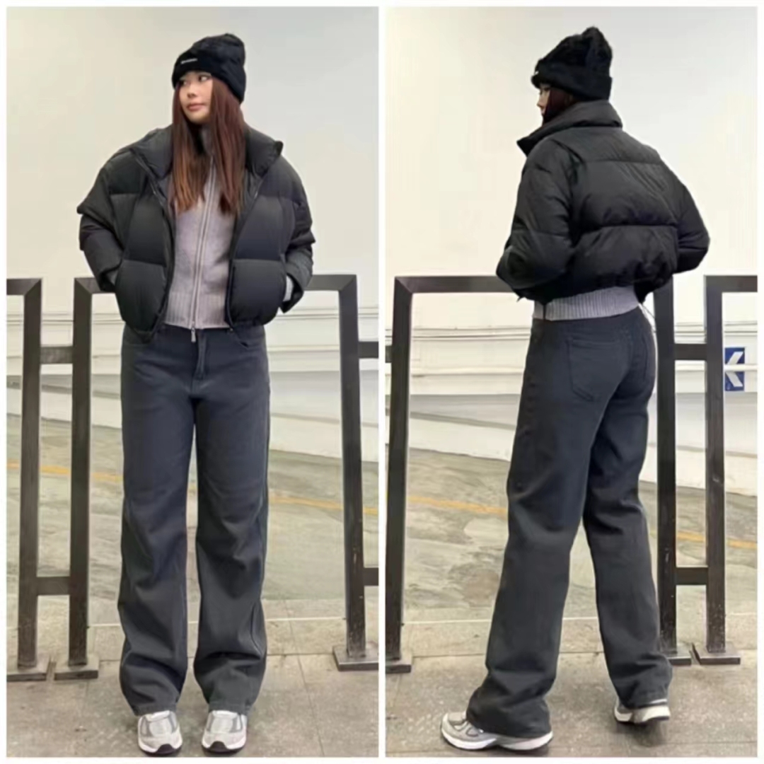 羽绒服搭配什么裤子女孩,女羽绒服和裤子配什么鞋子好看