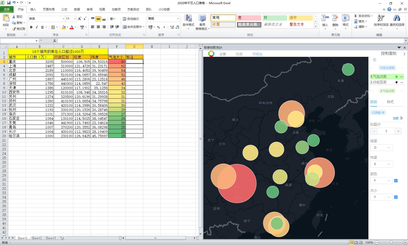 excel怎么制作地图分布图,excel如何制作全球地图图表