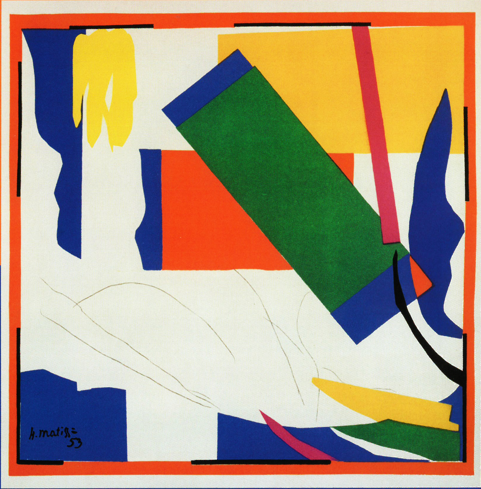 怎么画亨利马蒂斯这个人,亨利马蒂斯剪纸