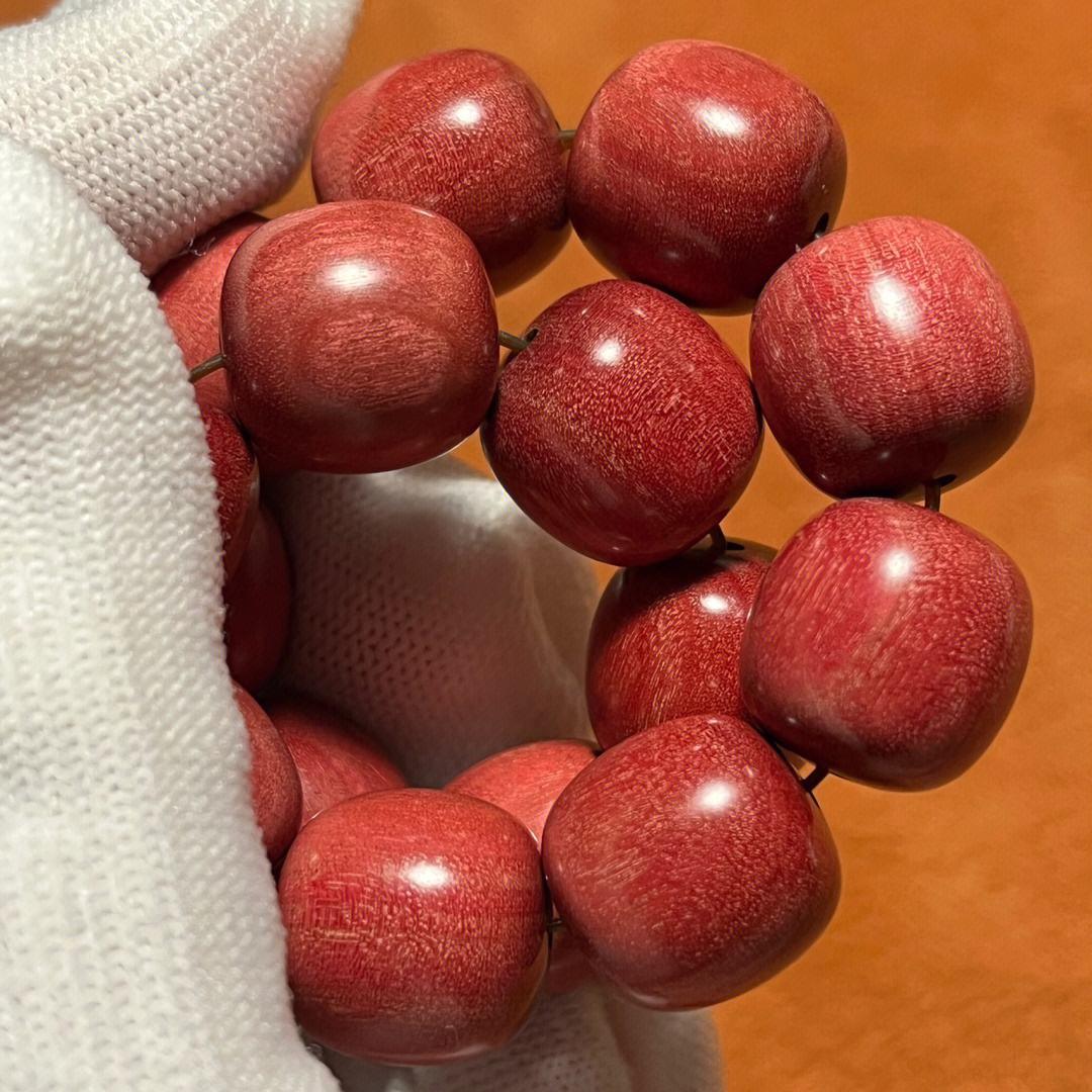 榉木雕刻手串,天然紫金砂手串