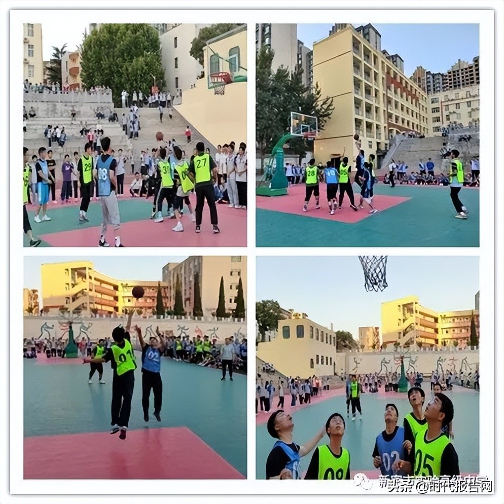 新密青屏高级中学篮球赛,新密市职教中心篮球比赛