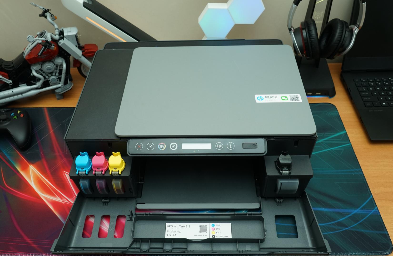 惠普smarttank518怎么黑白复印,惠普smarttank518打印头清洁