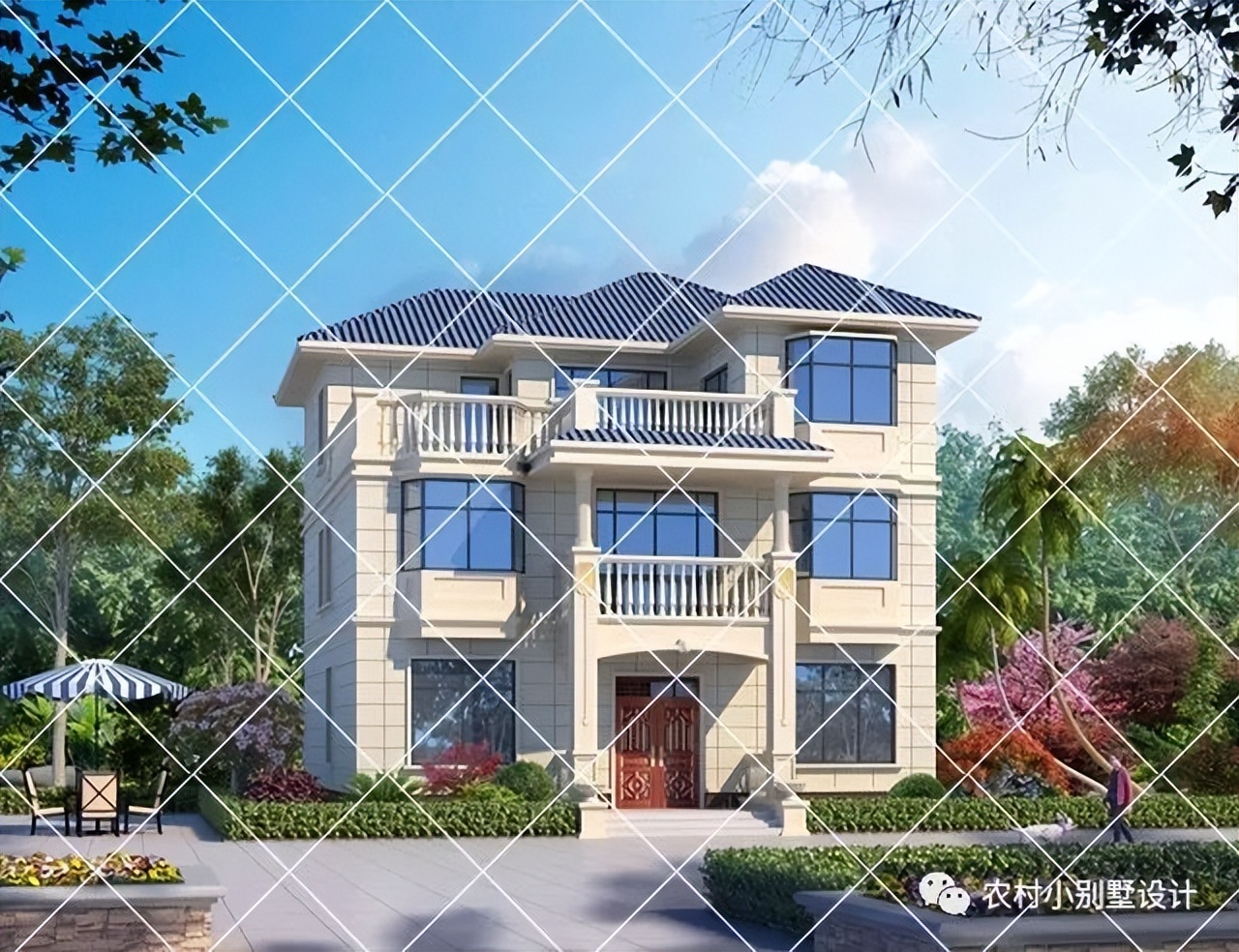 欧式别墅三层半设计及图纸大全,100平米三层别墅欧式全套设计图纸