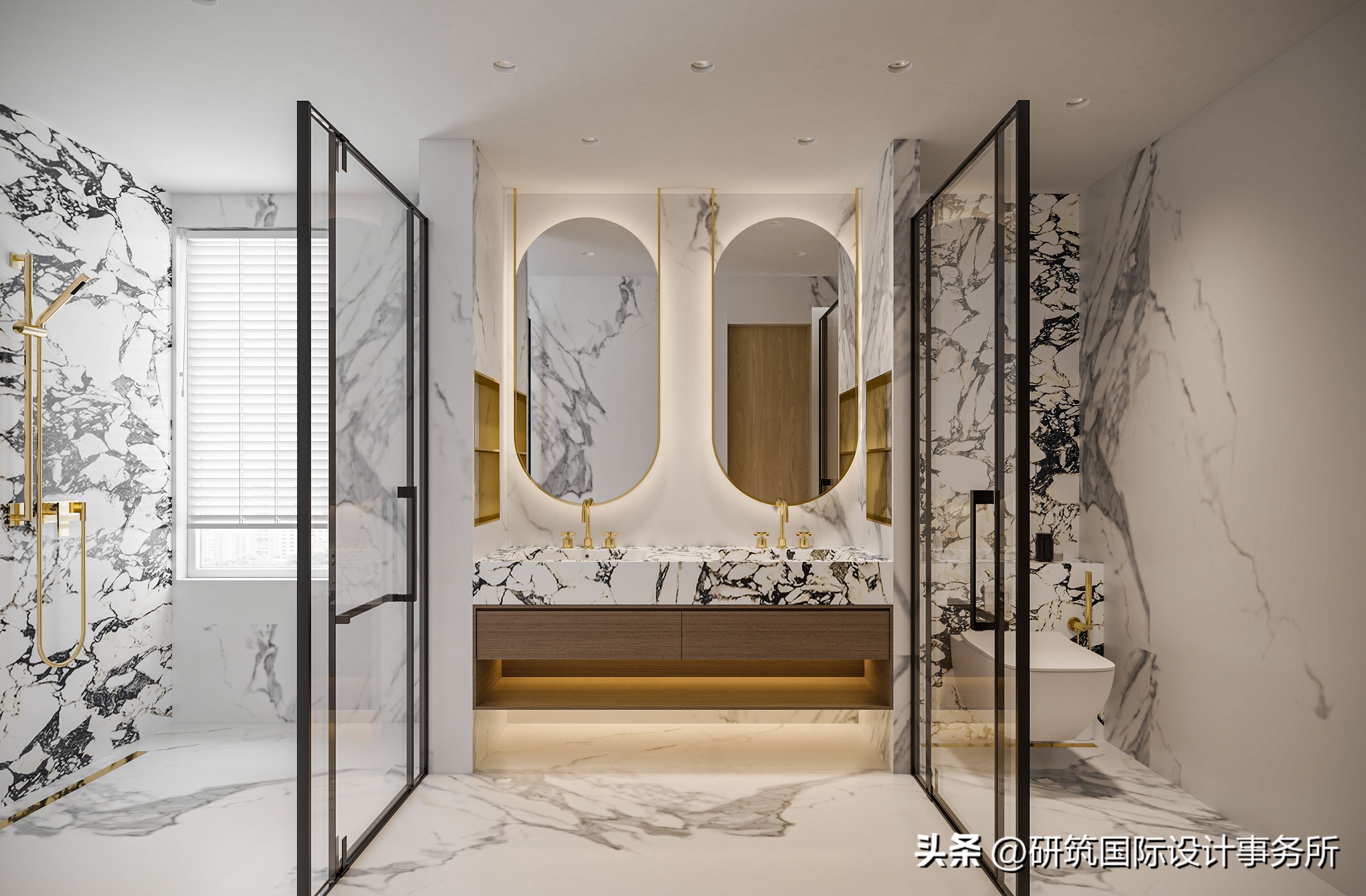 180平中式混搭,经典美式风格家具搭配墙面效果图