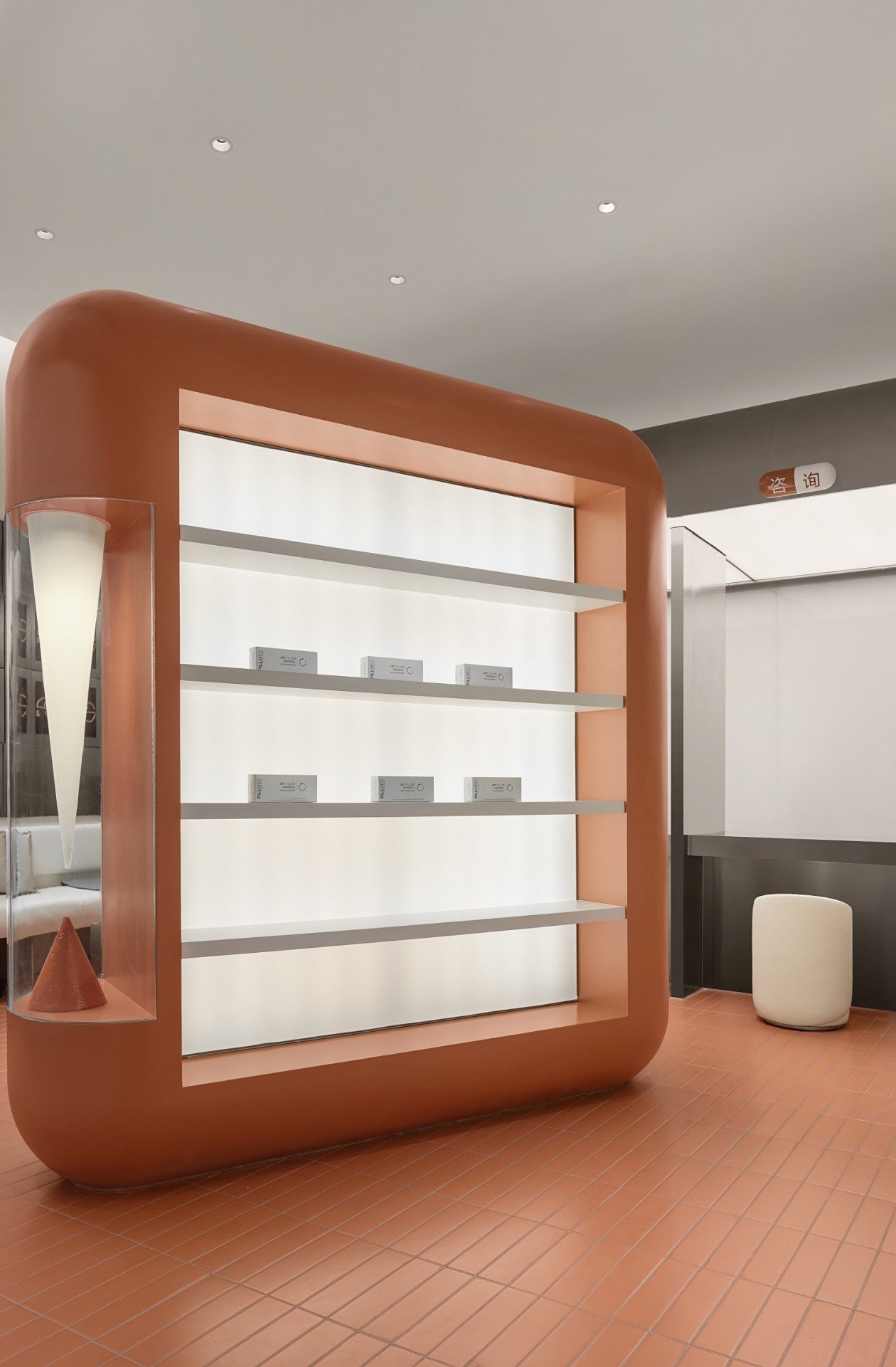 化妆店门头设计案例效果图,高端美容院店铺门头设计