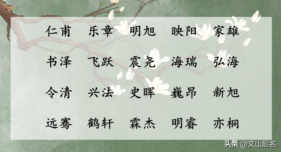 生一个男孩取好听的名字,生个儿子取个什么样的名字最好