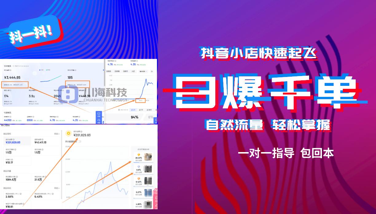 抖音无货源小店工作室招商加盟，包起店包回本核心运营技术培训