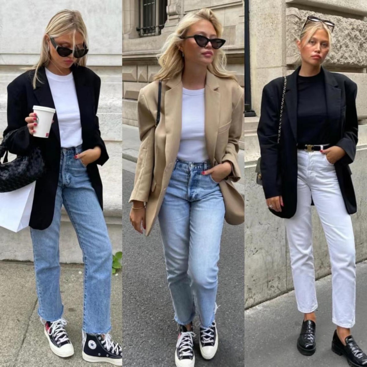 法式小众套装搭配外套,法式外套穿搭风格