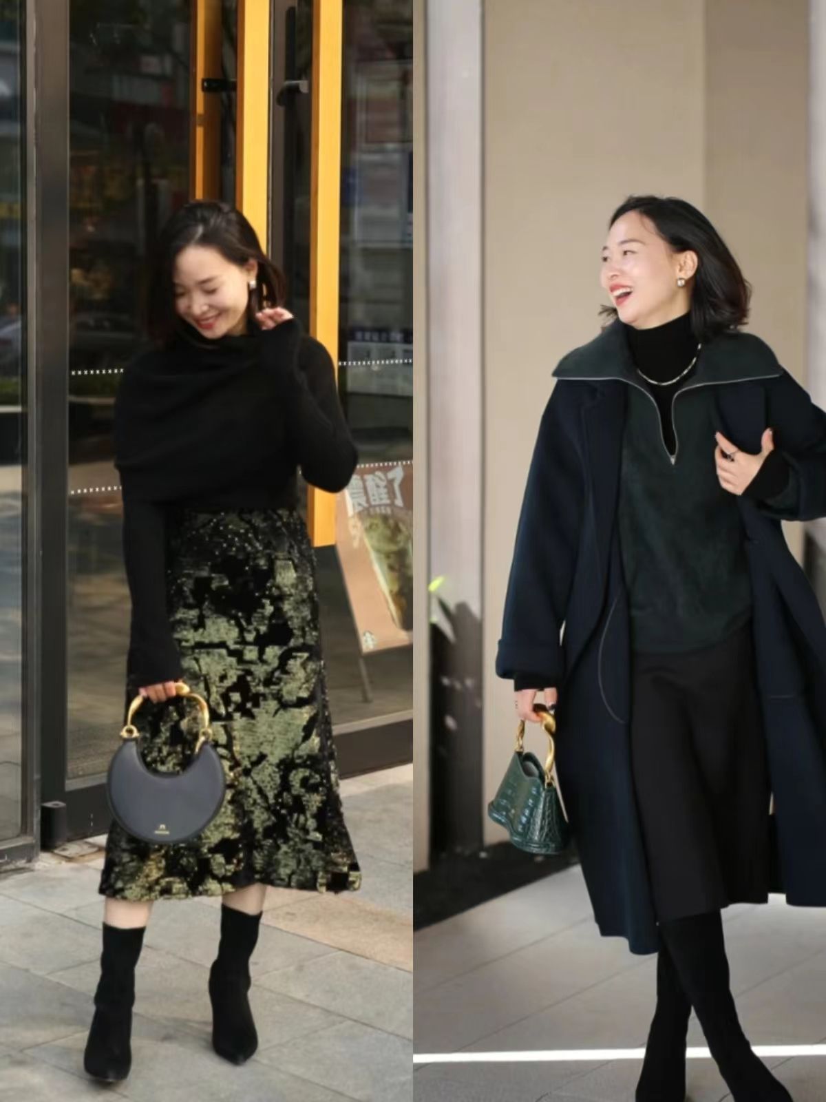 入冬了提醒你：不管穿羽绒服还是呢大衣，配“裙子”更洋气，快学