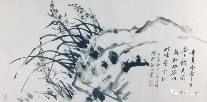 国画工笔画兰花作品欣赏,国画大师霍春阳兰花作品欣赏