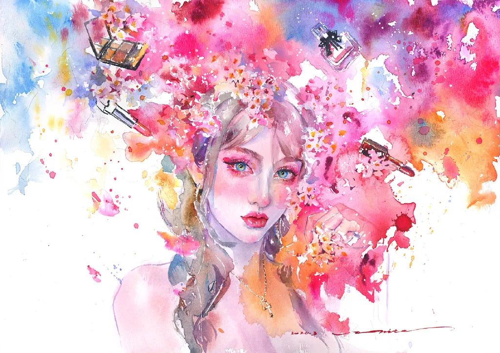 他是抖音水彩第一人，画面充满水墨意境，质感优秀！150万人盛赞