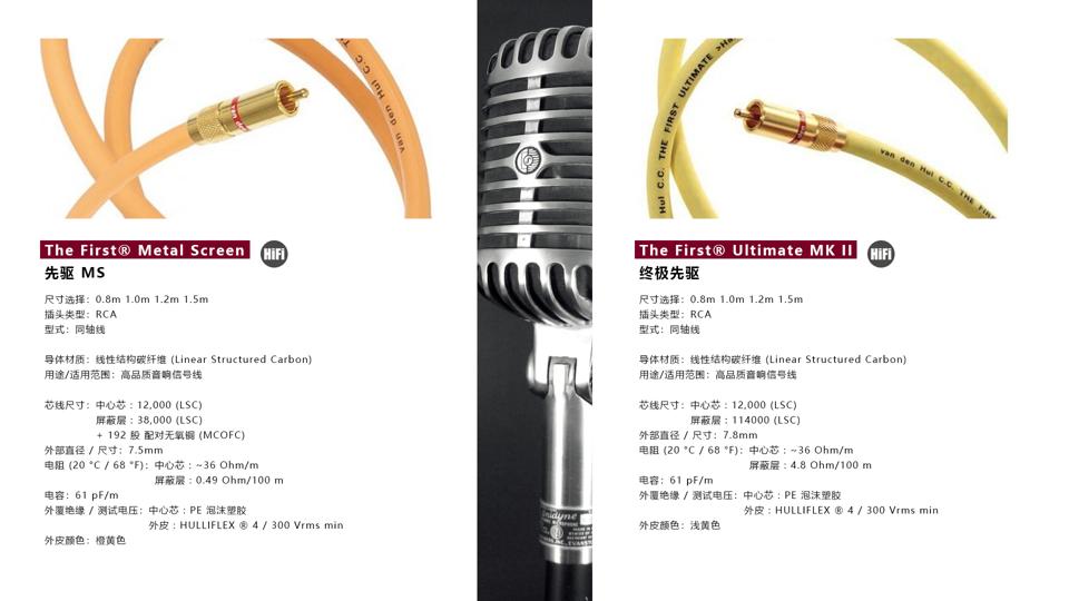 荷兰范登豪VandenHul线材、音响器材、唱头数据参数目录大全