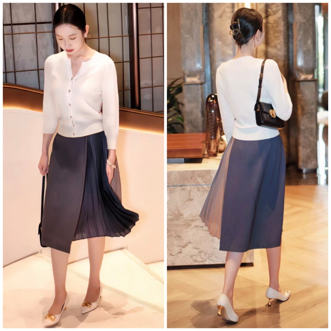 裙子气质高贵优雅知性30岁,有气质的女人都喜欢穿过膝裙