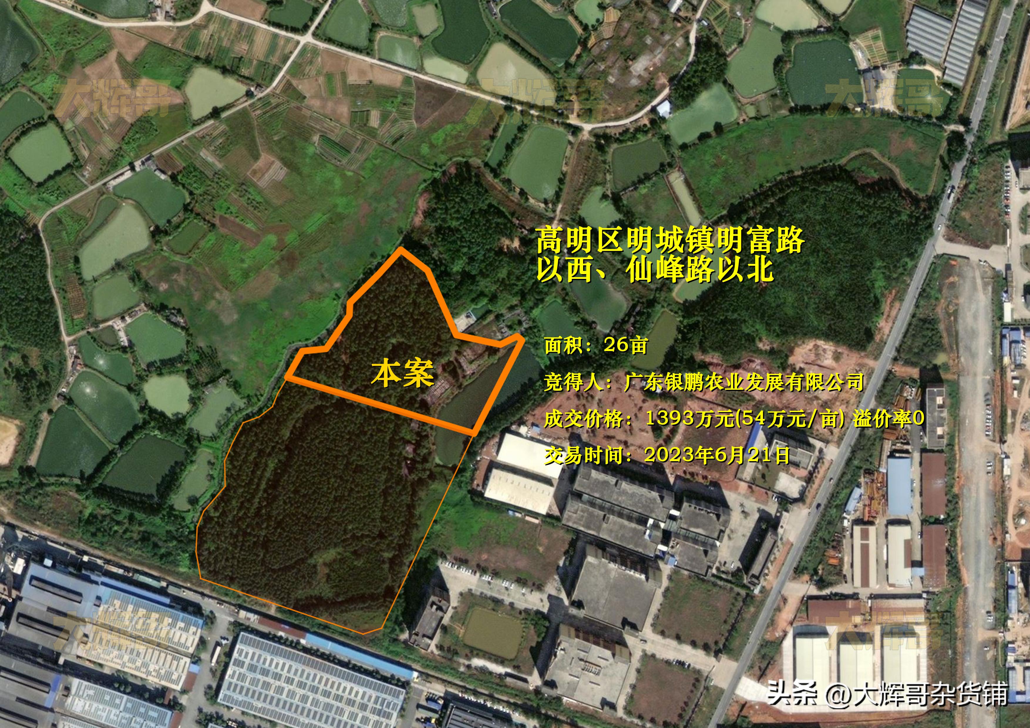 年入2.5亿元！银鹏公司摘牌高明明城26亩工业用地主营丝苗米项目