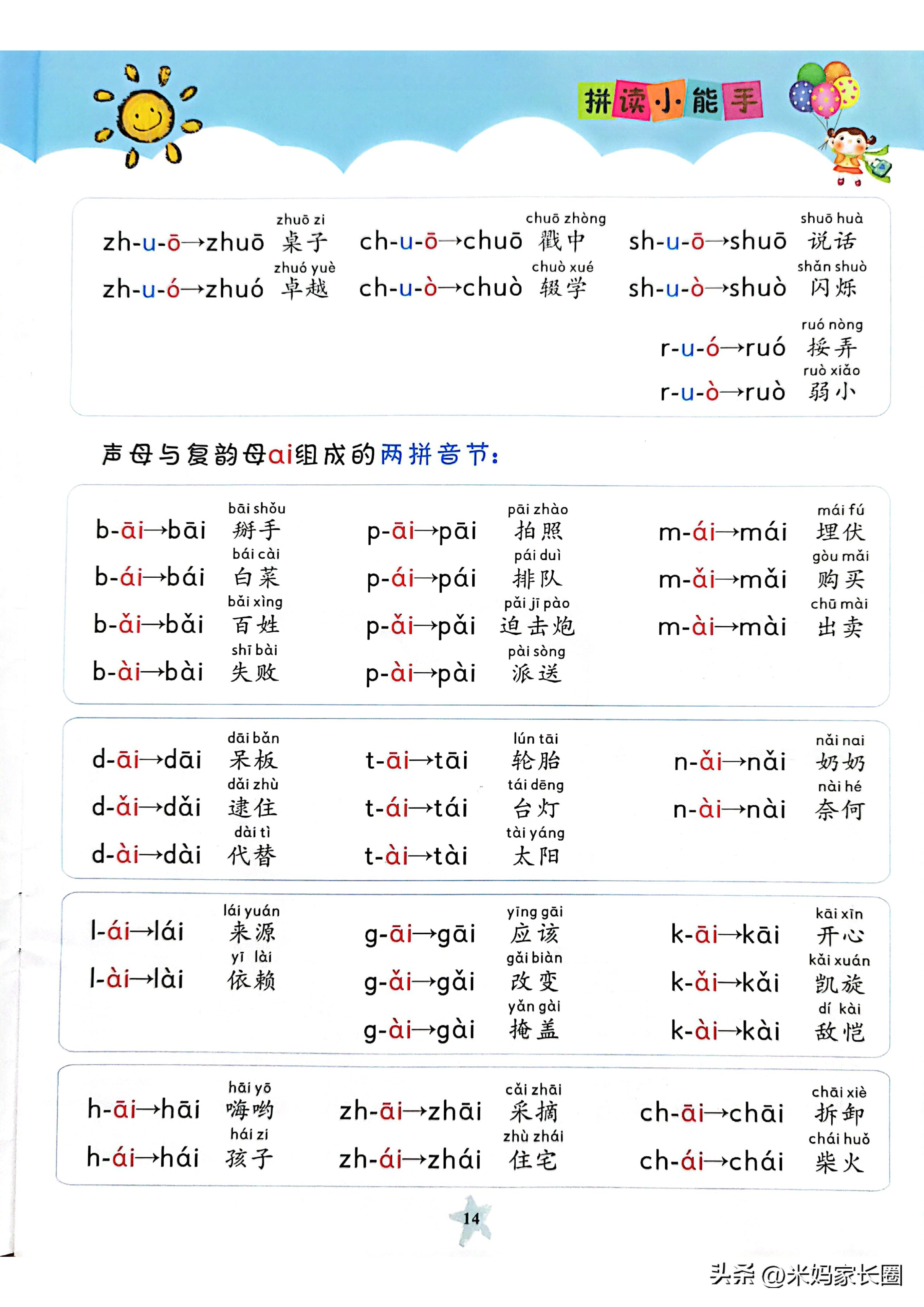 幼小衔接拼音拼读训练大全,幼小衔接复韵母拼音拼读