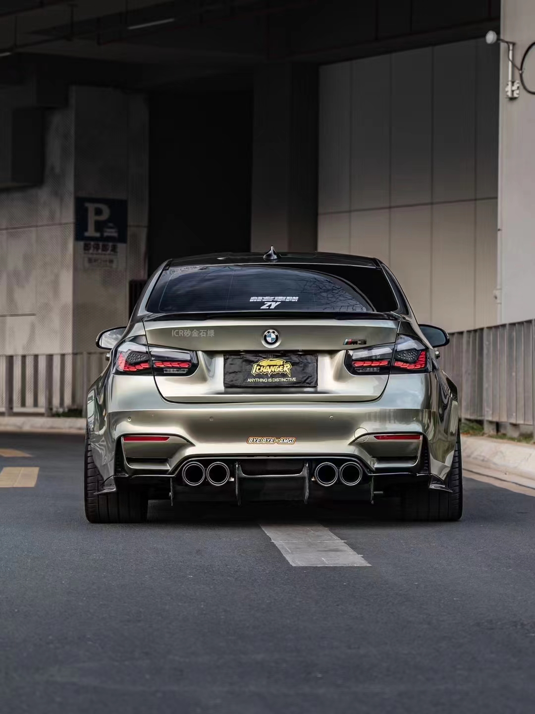 宝马m3改色膜水晶纳多灰,icr砂金石绿
