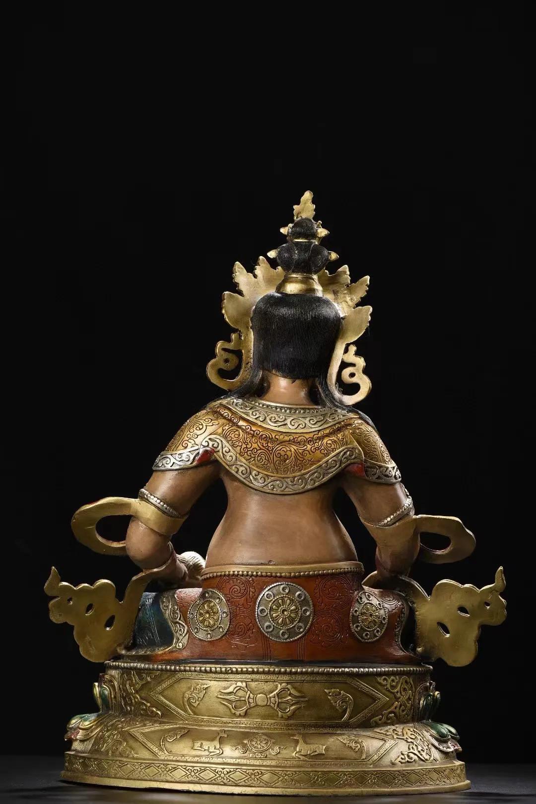 黄财神铜佛像图片大全,铜黄财神造像高清图片