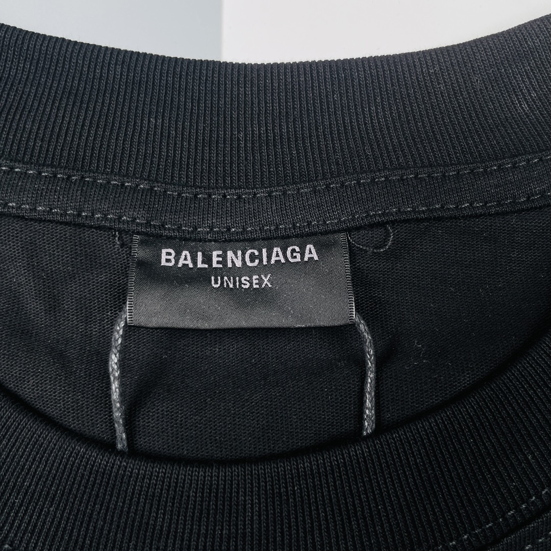 巴黎世家经典款短袖balenciaga,balenciaga巴黎世家小熊印花宽松