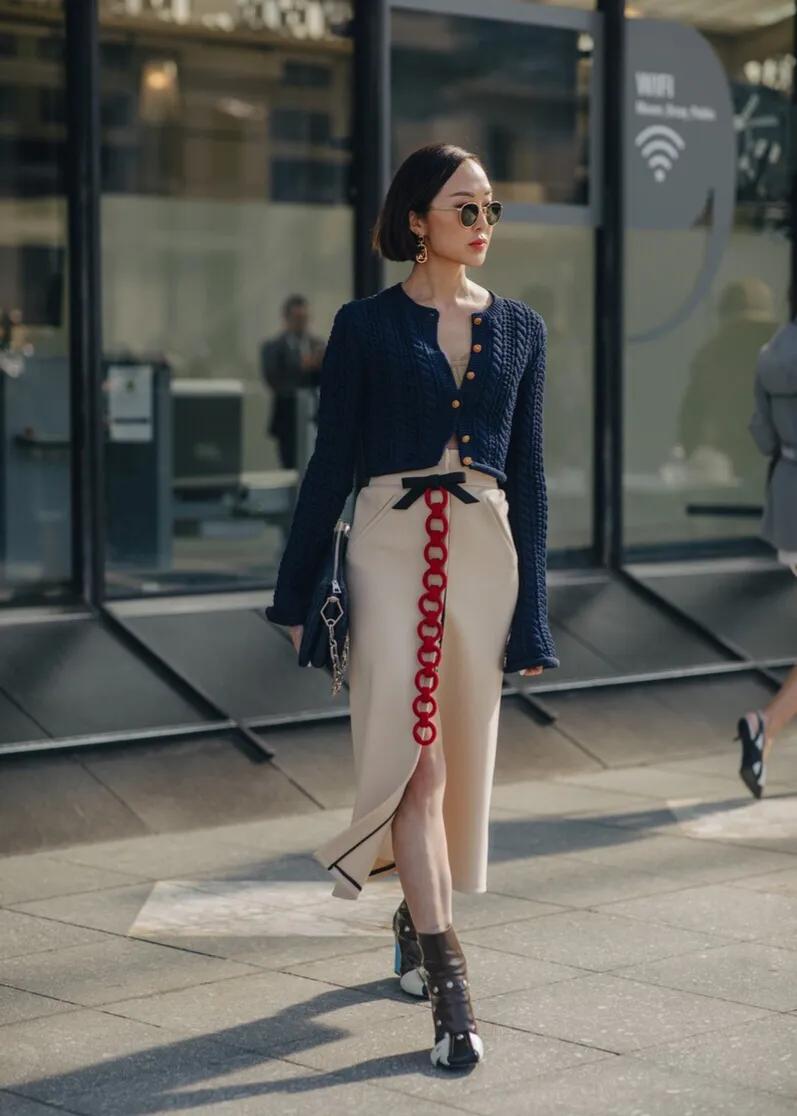 迷笛裙优雅气质,迷笛裙的最佳搭配图片