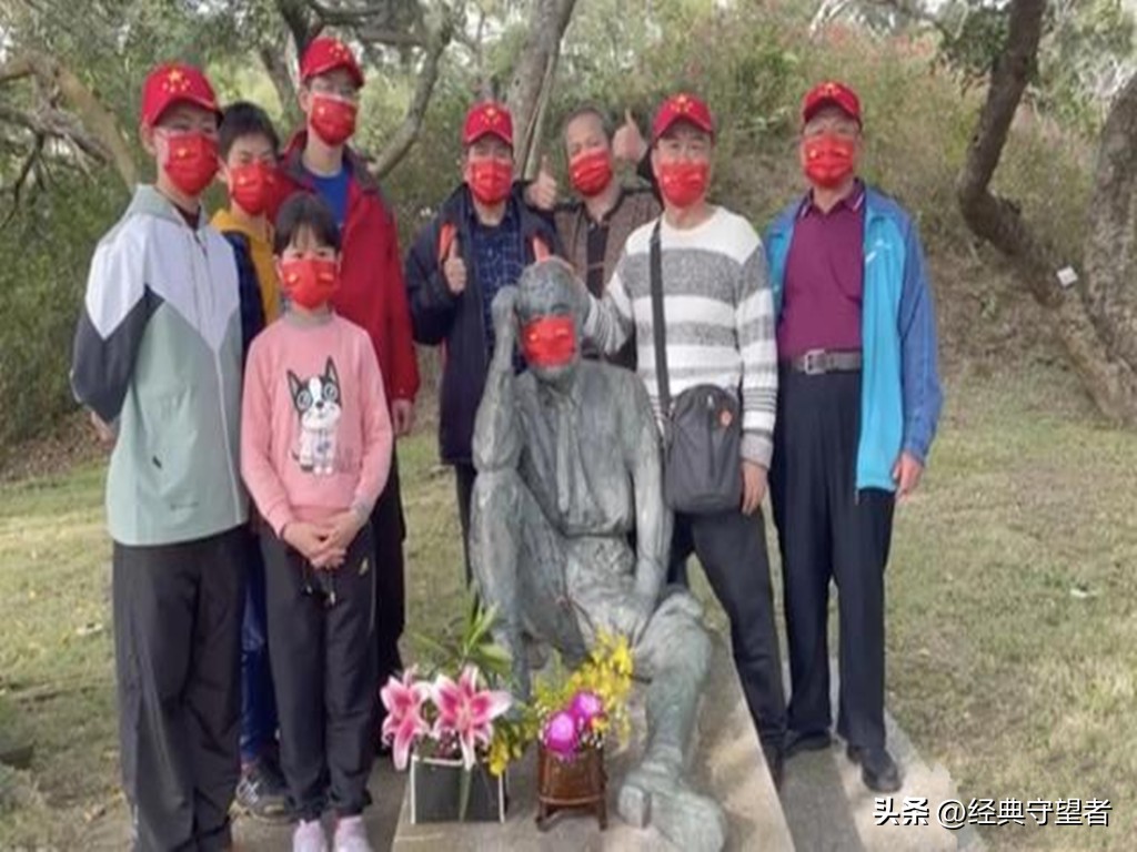 台湾统派在*独台**分子铜像前高举五星红旗演讲被捕，法官宣判：无罪