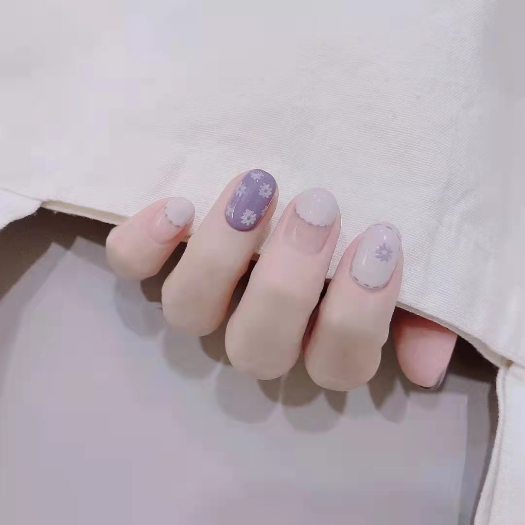 过年短指甲美甲图片大全,短指甲做长美甲疼吗