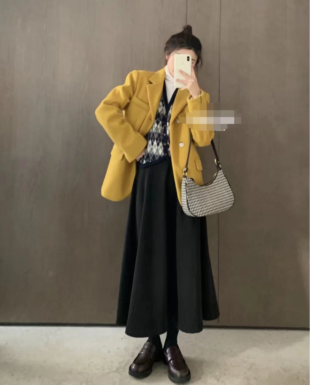 长款西装外套搭配长裙,西装外套搭长裙国风套装