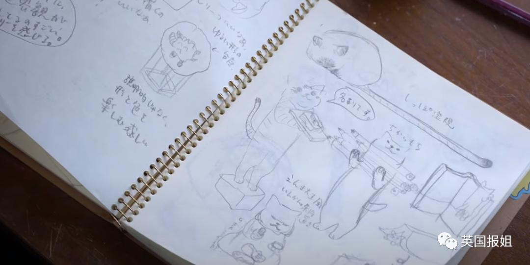 木头雕刻作品猫,手工雕刻木雕小猫