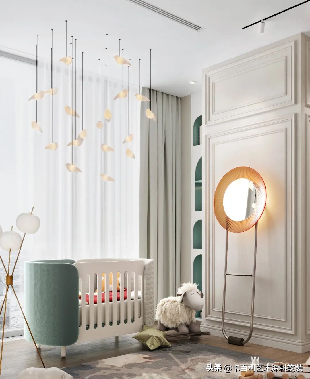 儿童房男孩艺术漆墙面,美式儿童房墙面艺术漆颜色