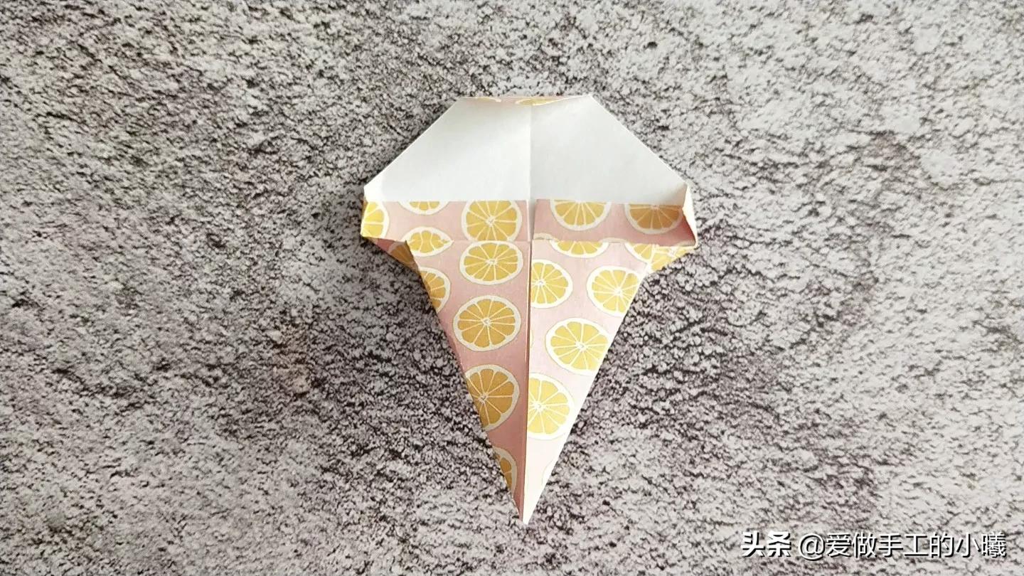 彩纸冰激凌手工超简单,儿童手工折纸冰激凌制作