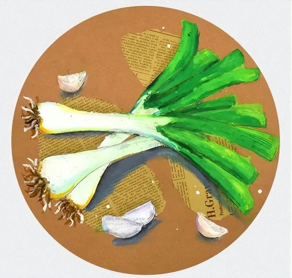 疯狂的大葱油画棒,大葱重彩油画棒