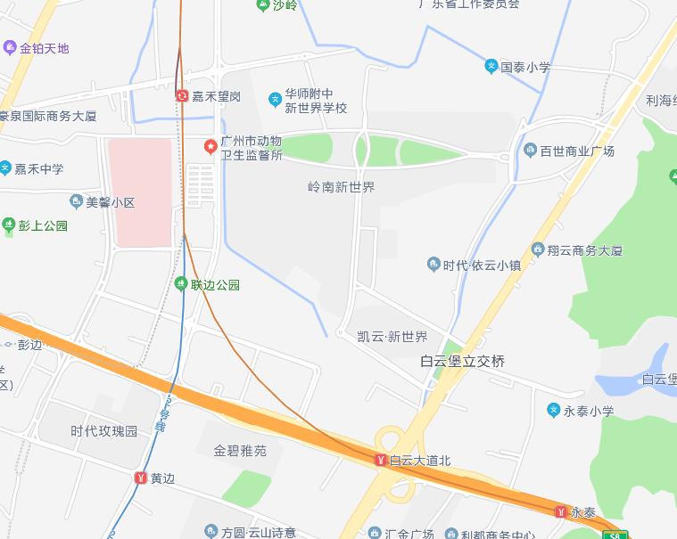 广州白云嘉禾望岗全景图,广州嘉禾望岗中轴绿地
