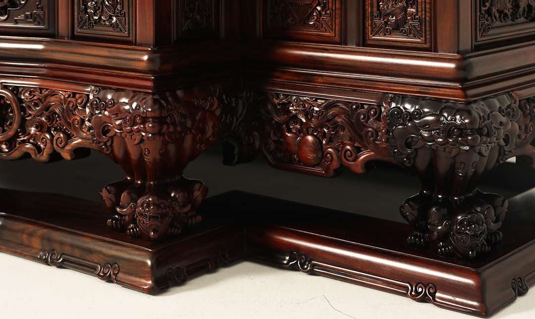 中国红木柜子图片大全,中式家具博古架摆放效果