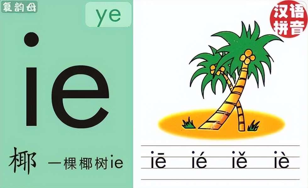 儿童拼音声母韵母整体彩色卡片,小学拼音声母韵母拼读全表