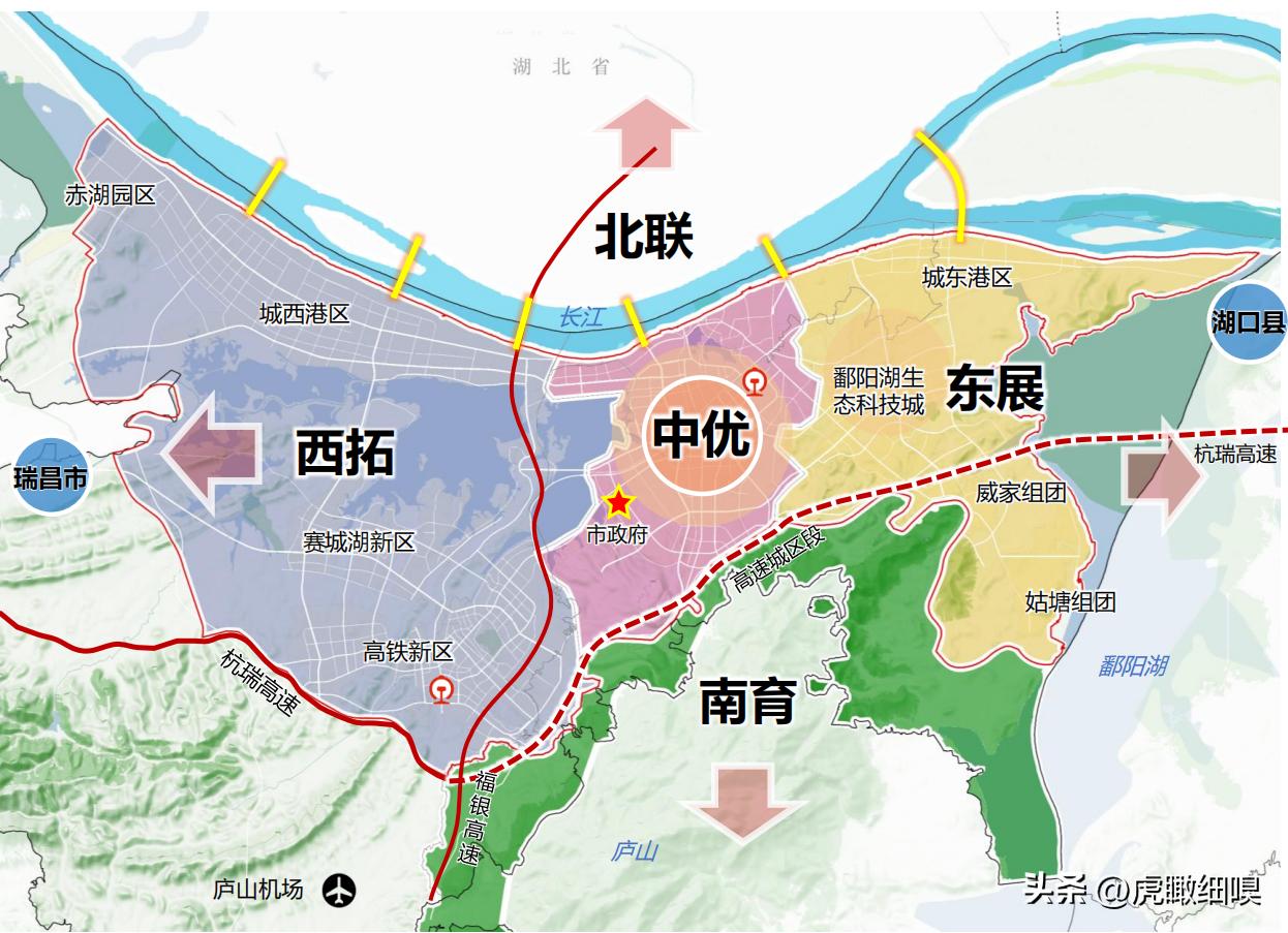 九江市城市总体规划图高清,九江市国土空间总体规划展示图